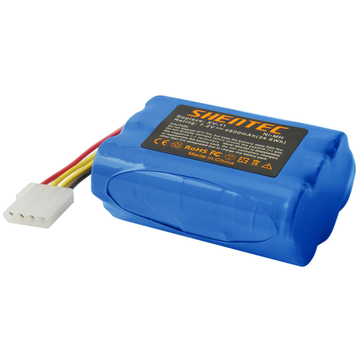 SHENTEC 4800mAh 7.2V Ersatzakku für Neato XV-11 XV-12 XV-14 XV-15 XV-21 XV-25 205-0001