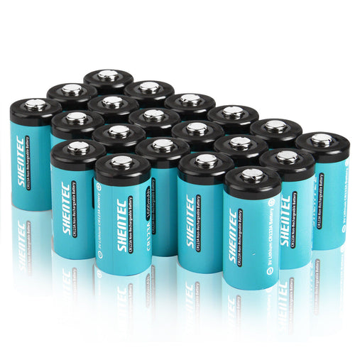 SHENTEC 20x 3V 1600mAh 123 CR123 CR123A Lithium-Batterie für DL123A-Fotokamera