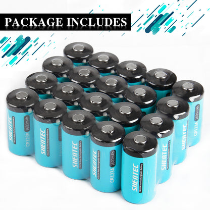 SHENTEC 20x 3V 1600mAh 123 CR123 CR123A Lithium-Batterie für DL123A-Fotokamera