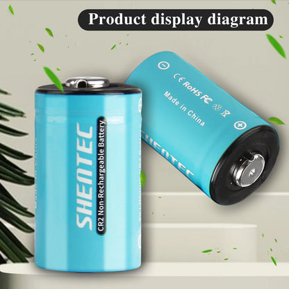 SHENTEC 20 Stück 1000mAh 3 Volt CR-2 CR2 Lithiumbatterie für DR2R DLCR2 KCR2 CR17355