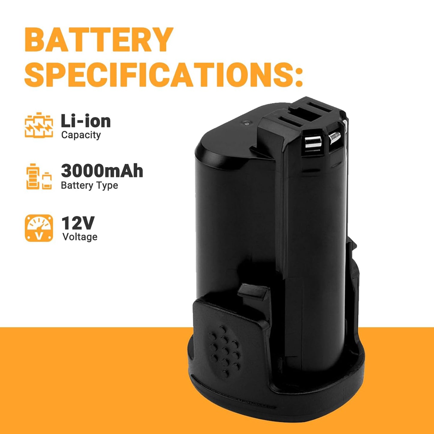 SHENTEC 3000mAh 12V Lithium-Ion Replacement Battery Compatible with Dremel