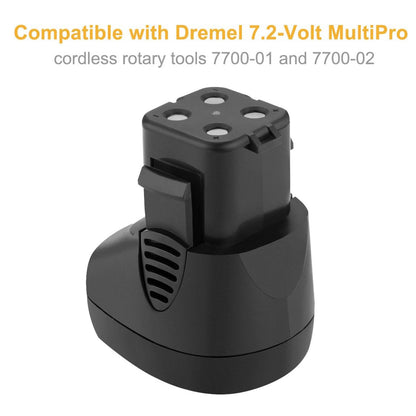 SHENTEC 2-Pack 3.5Ah 7.2V High Capacity Battery Compatible with Dremel