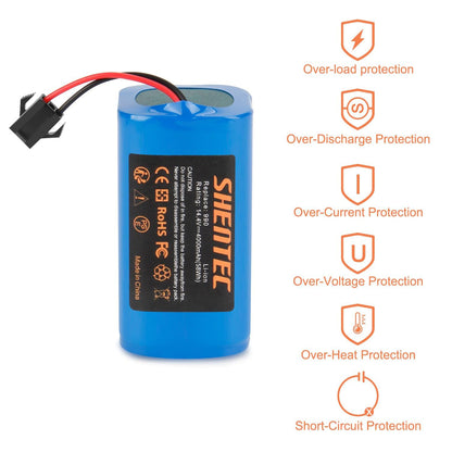 SHENTEC 14.4V 4000mAh Replacement Battery for Eufy RoboVac
