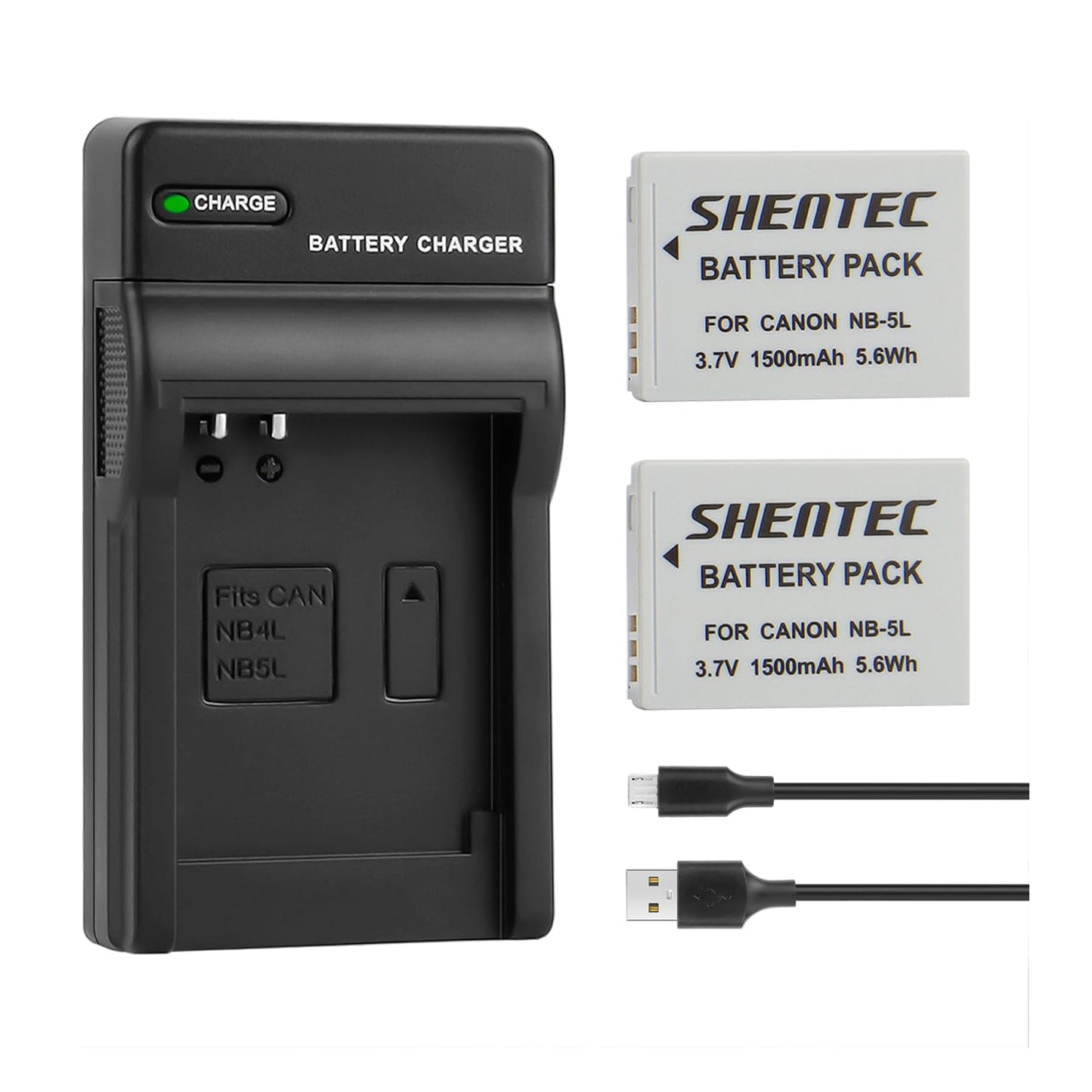 SHENTEC Li-ion Battery Charger for Canon PowerShot Digital IXUS
