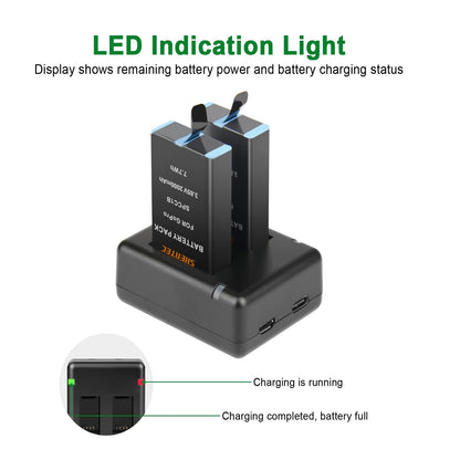 SHENTEC 3.85 V, 2000 mAh Li-Ion for GoPro Enduro Battery