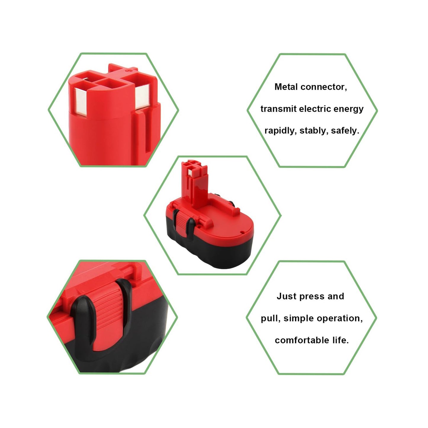 SHENTEC 18V 4.5Ah Ni-MH Replacement Battery for Bosch