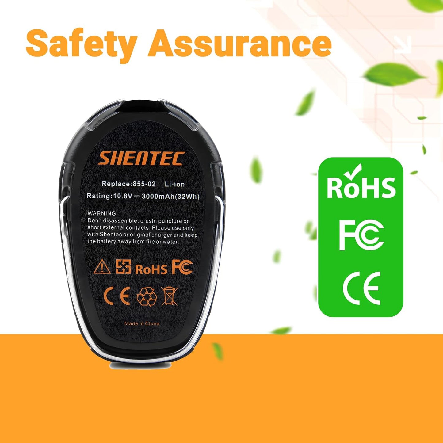 SHENTEC 10.8V 3000mAh Battery Compatible with Dremel Cordless Tool