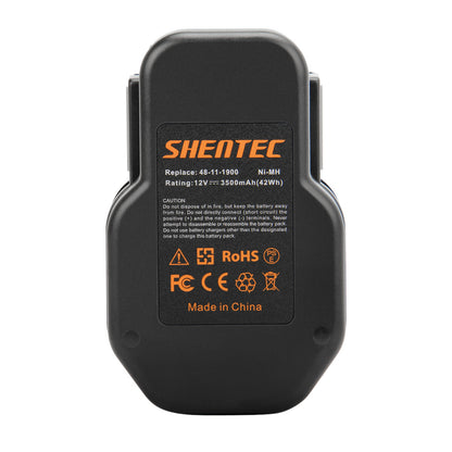 SHENTEC 12V 3500mAH Ni-MH Ersatzakku für AEG M1230 YTB001 MXM12 BS2E12T 4932353639