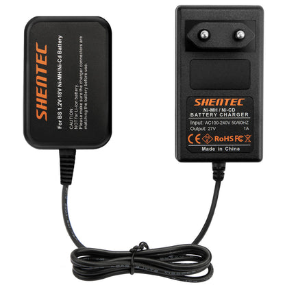 SHENTEC 14.4V 2x Akku + Ladegerät-Set für Bosch BAT040 BAT140 BAT038 2607335276