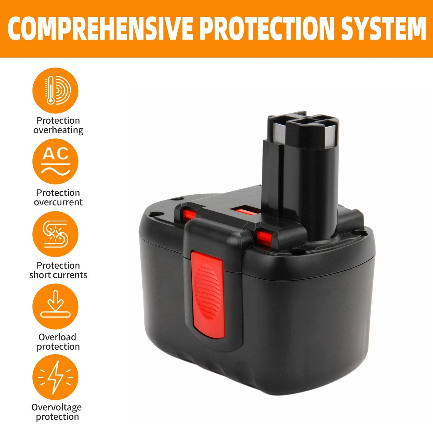 SHENTEC 24V 4Ah Ni-MH-Akku für Bosch BAT240 BAT299 BAT030 BAT031 GBH24VF