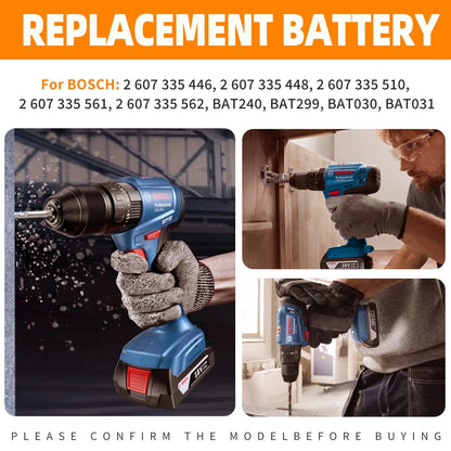 SHENTEC 24V 4Ah Ni-MH-Akku für Bosch BAT240 BAT299 BAT030 BAT031 GBH24VF