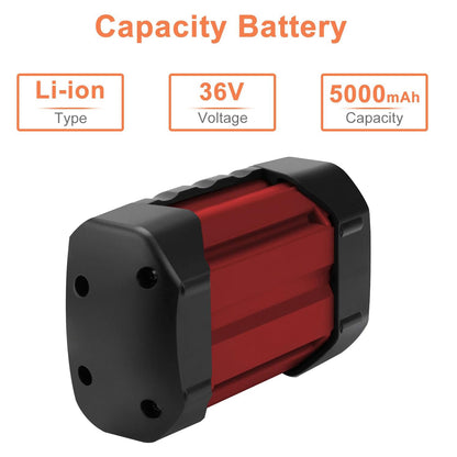 SHENTEC 36V 5aH Li-Ion-Ersatzakku für Bosch Rotak 32 LI 34 LI 37 LI 43 LI Bosch 36V BAT810 BAT836 BAT840 D70771 2607336003