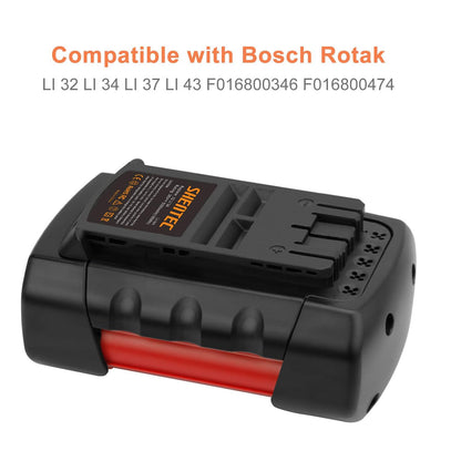 SHENTEC 36V 5aH Li-Ion-Ersatzakku für Bosch Rotak 32 LI 34 LI 37 LI 43 LI Bosch 36V BAT810 BAT836 BAT840 D70771 2607336003