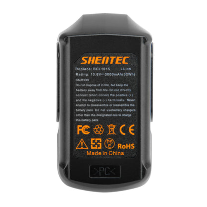 SHENTEC .0Ah 10.8V Li-Ionen-Akku für Hitachi BCL1015 BCL1030 FCR10DL DB10DL 329370 329369