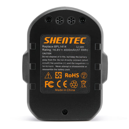 SHENTEC 4Ah 14.4V Li-ion Ersatzakku für RYOBI BPL1414 LLCD14021 LCDI14022 LCD1402 130224052