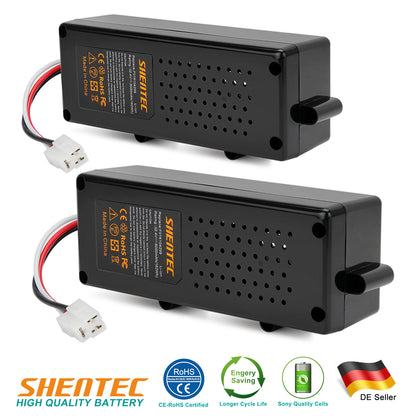 SHENTEC 2er-Pack 32.4V 5.0Ah Li-Ionen-Akku für Bosch Indego F016104299 Indego 800 1000 1200 3600