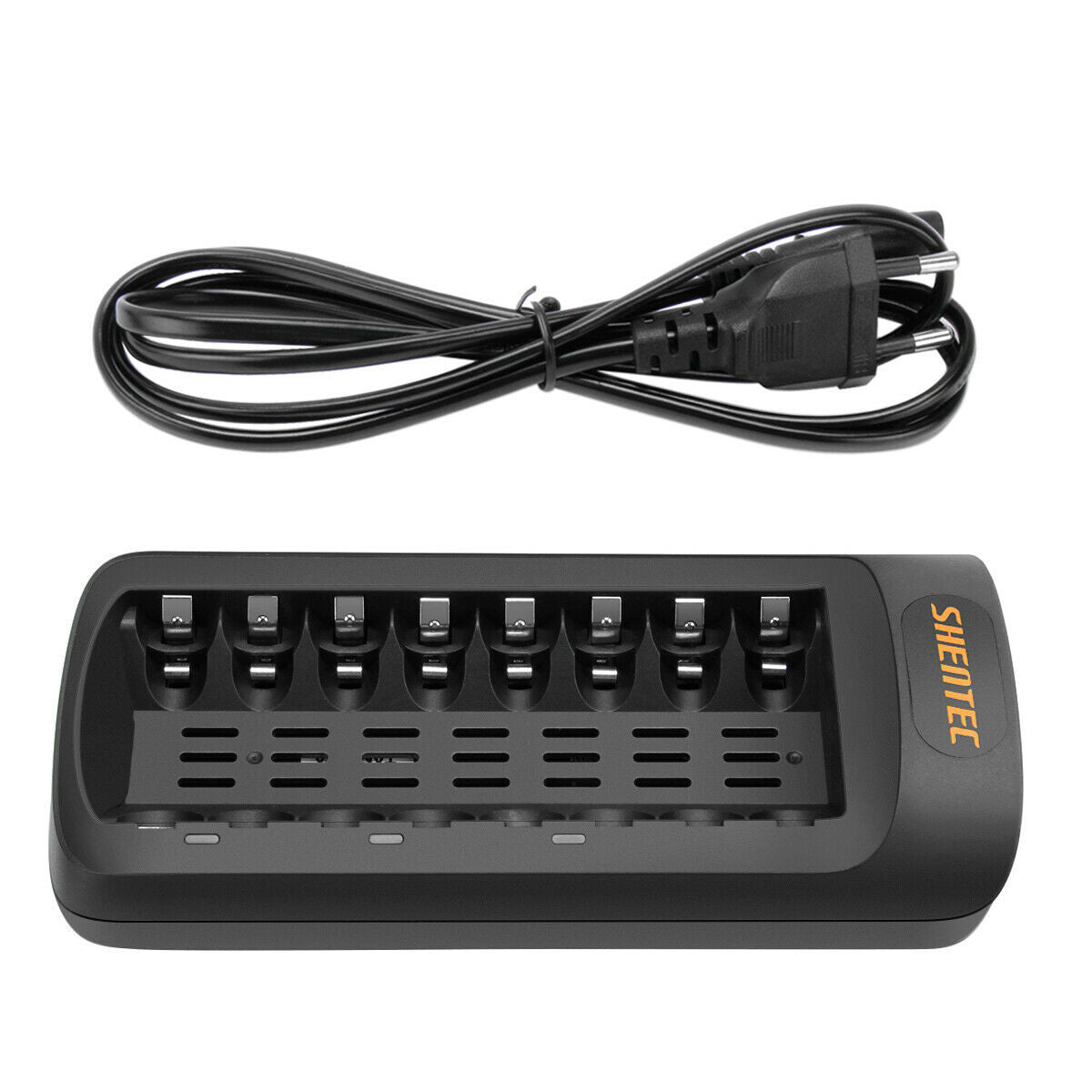 SHENTEC Intelligentes LED-Ladegerät für 8 AA/AAA Ni-MH/Ni-Cd-Akkus