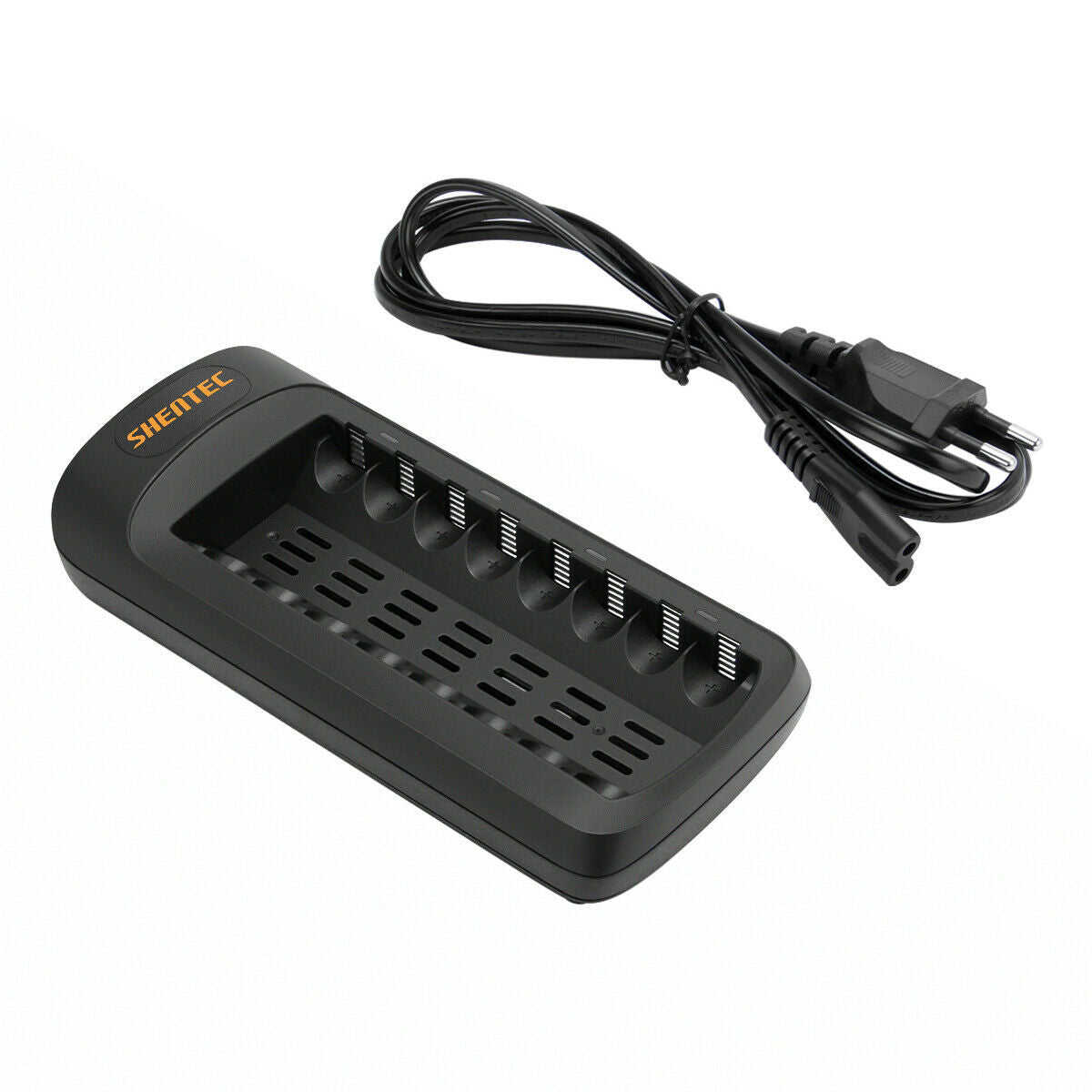 SHENTEC Intelligentes LED-Ladegerät für 8 AA/AAA Ni-MH/Ni-Cd-Akkus