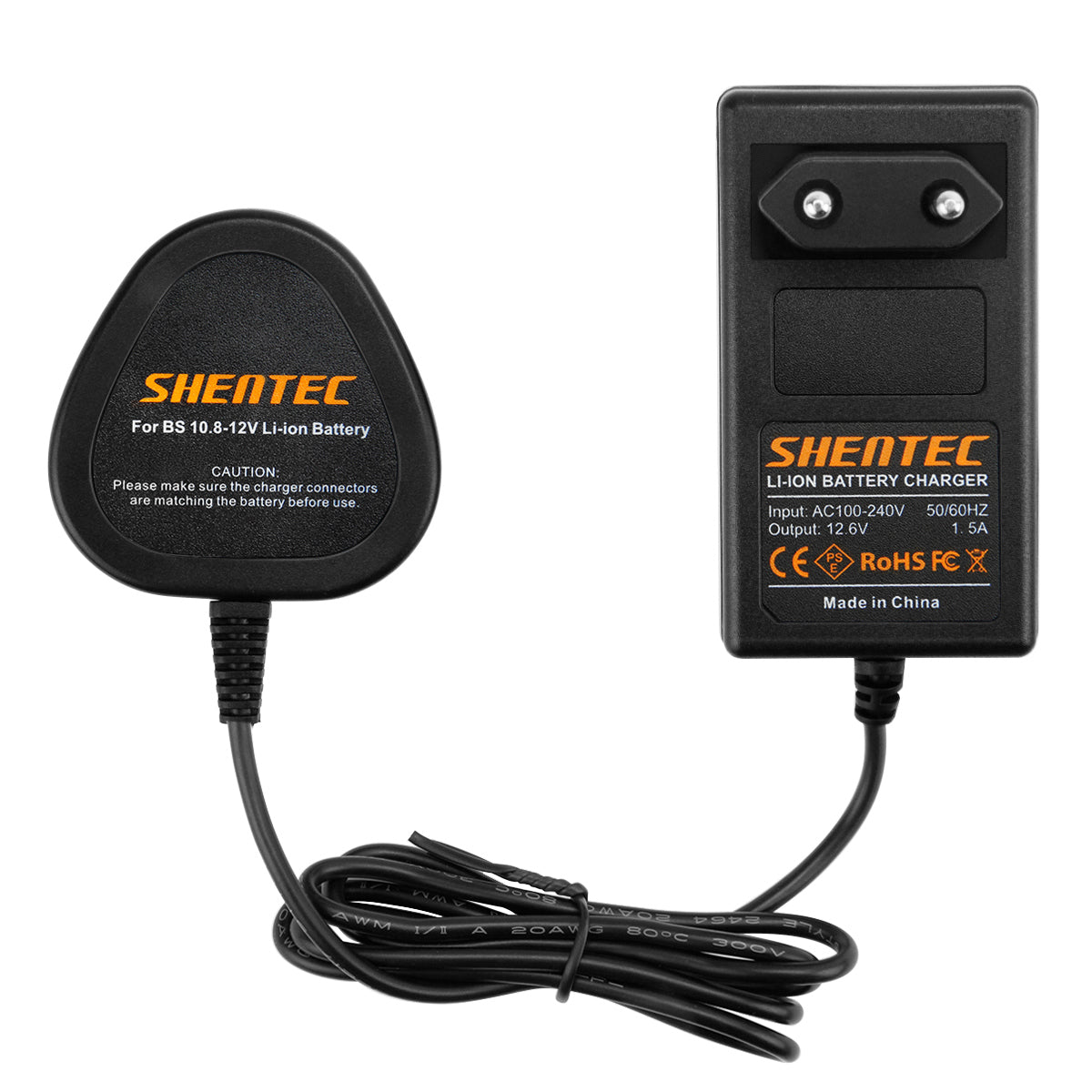 SHENTEC 10.8V/12V Li-Ion-Akkuladegerät für Bosch BAT411 BAT412 BAT413 2607336864 2607336013