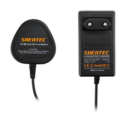 SHENTEC 10.8V/12V Li-Ion-Akkuladegerät für Bosch BAT411 BAT412 BAT413 2607336864 2607336013