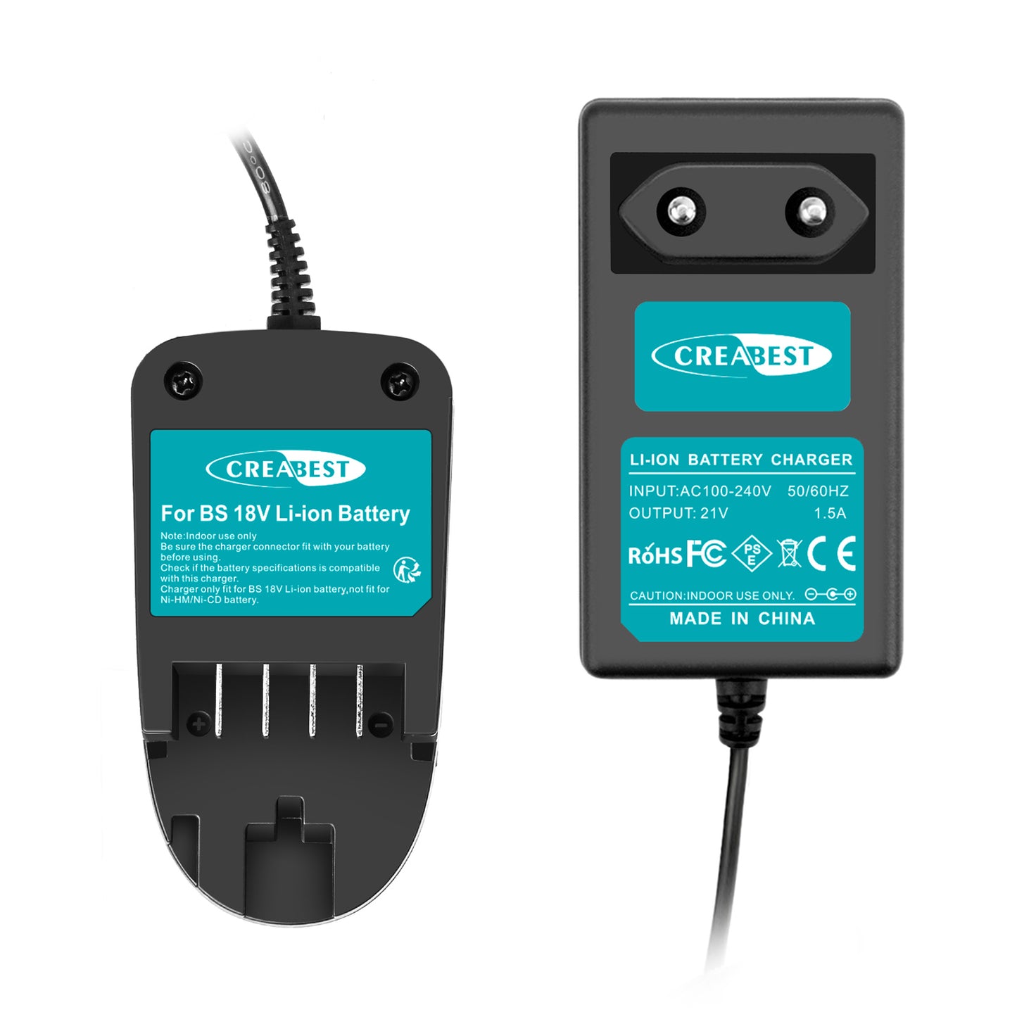 SHENTEC 18V Li-Ionen-Ladegerät für Bosch PST 18 LI PSB 18 LI-2 1600Z00000 1600Z0003U
