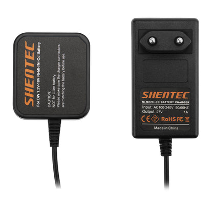 SHENTEC Akku-Ladegerät für Dewalt DW925K-2, DW925K2, DW920K, DW920K-2 (1.2V–18V)