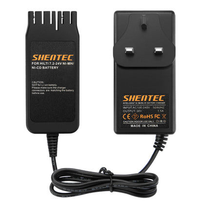 SHENTEC 24V Ni-MH-Akkuladegerät für HILTI 24V B24, B 24/2.0, B 24/3.0 UH 240-A