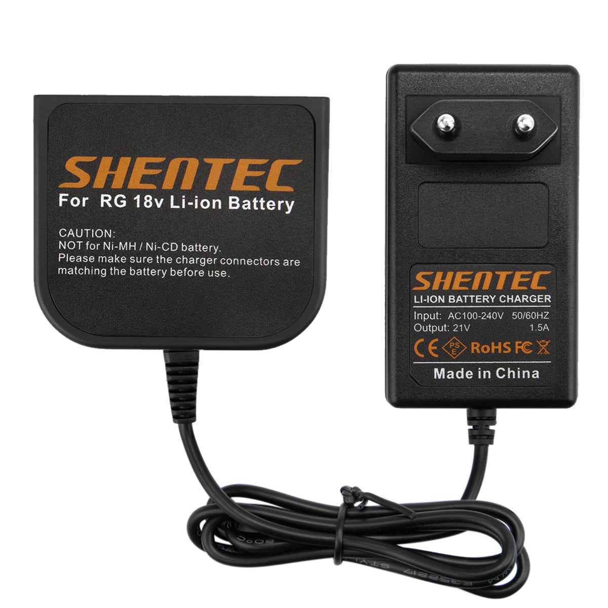 SHENTEC 18V Li-Ionen-Akkuladegerät für AEG M1830R B1820R L1815R B1830R BUS18X B1814G BX18