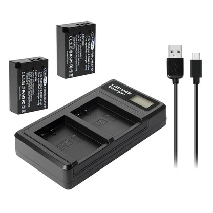 2x LP-E17 Akku+Ladegerät Für Canon M3 200D 250D 750D 850D 800D X8i X9 77D M6 M5