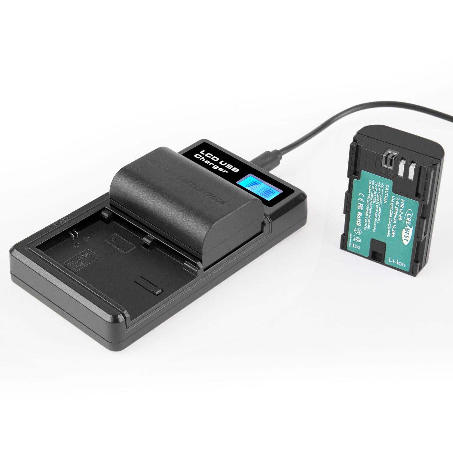 2xLP-E6 LP-E6N Akku + Doppelladegerät für Canon EOS 90D 5D Mark III IV 80D 60D 70D