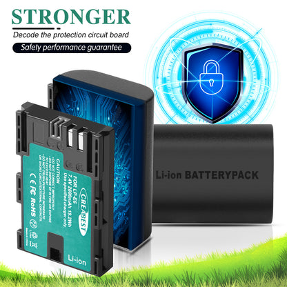 2xLP-E6 LP-E6N Akku + Doppelladegerät für Canon EOS 90D 5D Mark III IV 80D 60D 70D