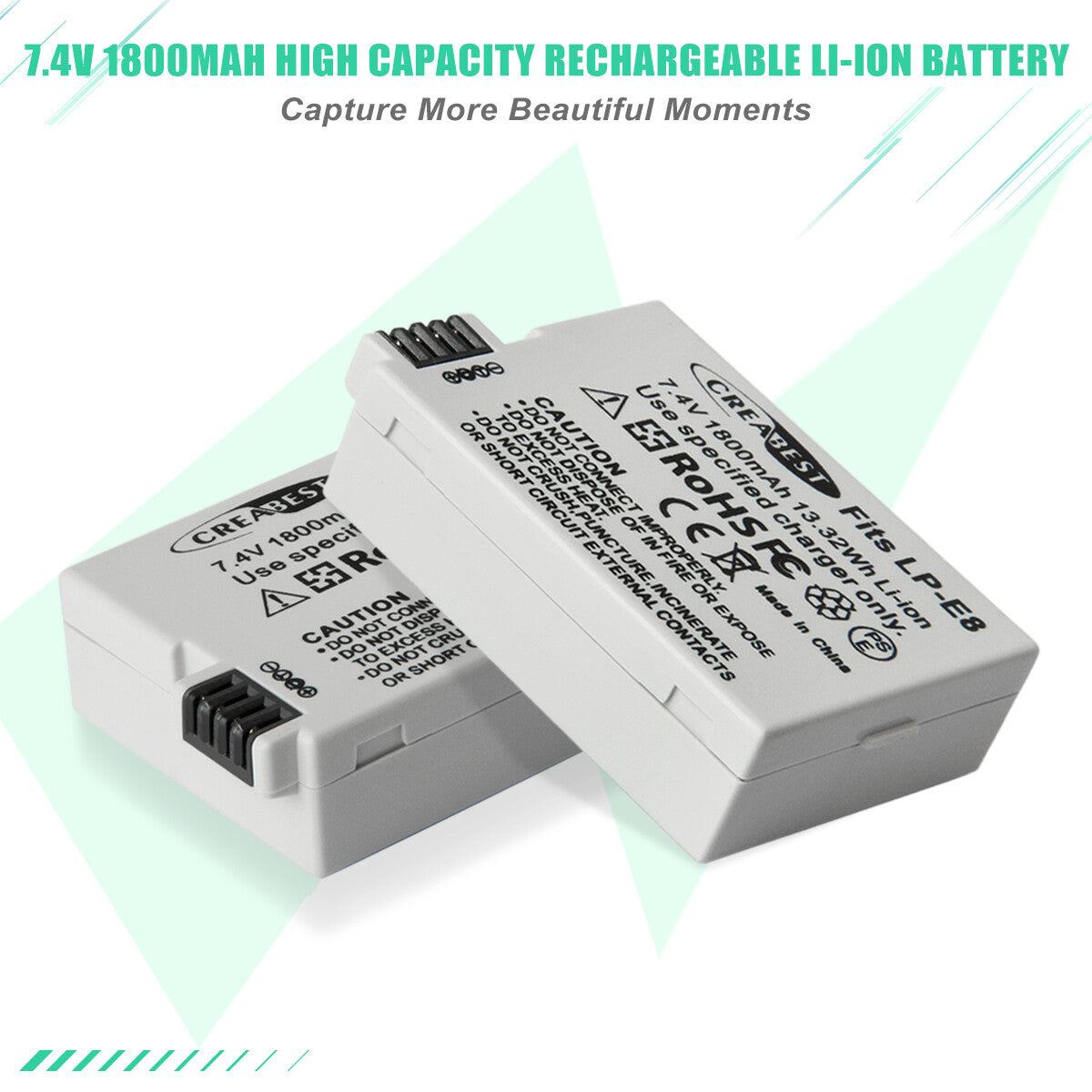 SHENTEC 2x LP-E8-Akku + Doppelladegerät für Canon EOS 550D 600D 650D 700D Kiss T2i X4 X5