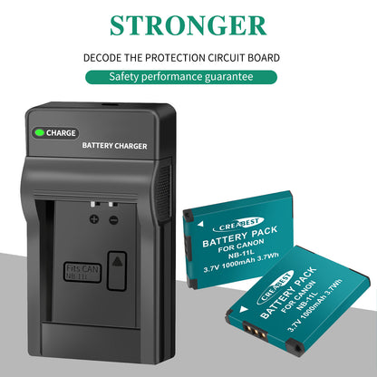 2x NB-11L/11LH Akkus + Ladegerät für Canon SX410 SX420 SX430 IS IXUS 180 185 190