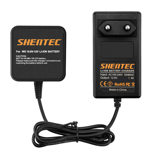 SHENTEC 12V Li-ion Akku-Ladegerät für Worx WA3503 WA3509 RW9300 WX382 WU288 WX125 WX283