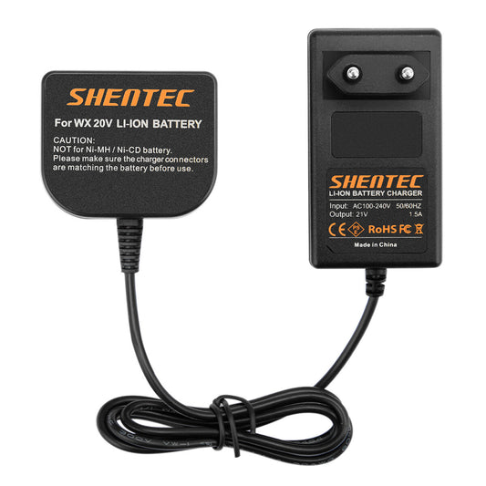 SHENTEC Li-ion Battery Charger For Worx 20V WX678 WG259 WX390.1 WX393.3 WG549E.9 WA3551.1