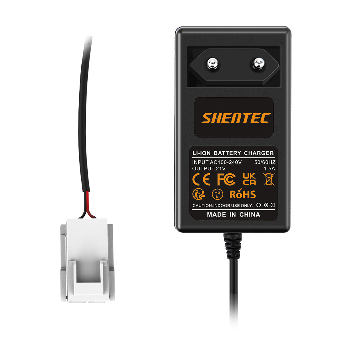 SHENTEC 20V Li-Ionen-Akkuladegerät für Worx 50032492 50032774 WA3230 WA3231 WR105SI