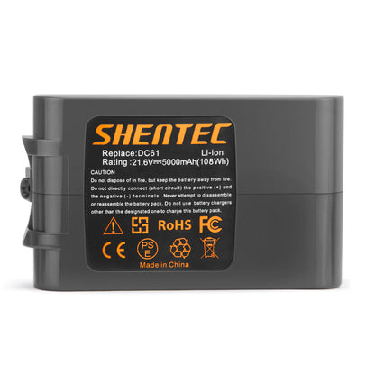 SHENTEC 21.6V 5000mAh Li-Ion Ersatzakku Für Dyson V6 DC58 DC72 DC61 DC62 DC74 DC59 965874-02