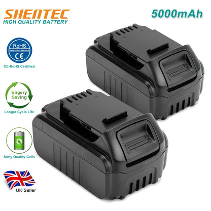 SHENTEC 2er-Pack 14.4V 5AH Li-Ionen-Akku für DeWalt DCB142 DCB141 DCB140 DCD720 DCD735 DCD730