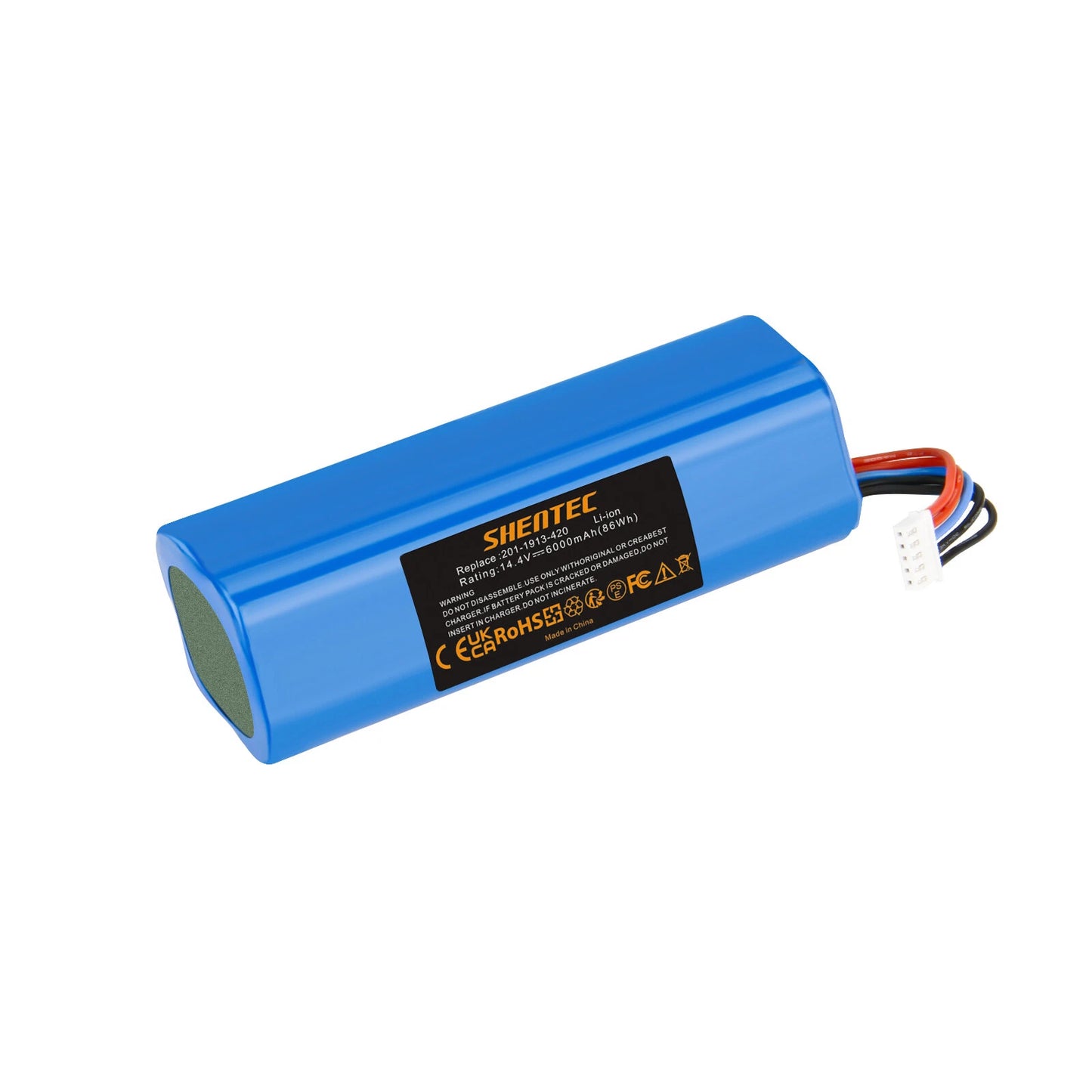 SHENTEC 2x6Ah 14.4V Li-ion Akku für Ecovacs 201-1913-4200 S10-Li-144-5200 DBX11-11/21