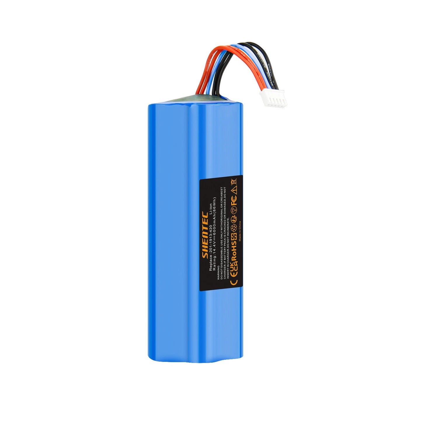 SHENTEC 2x6Ah 14.4V Li-ion Akku für Ecovacs 201-1913-4200 S10-Li-144-5200 DBX11-11/21
