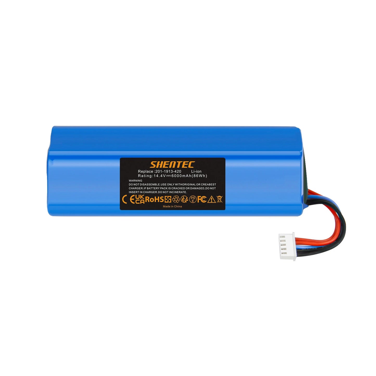 SHENTEC 2x6Ah 14.4V Li-ion Akku für Ecovacs 201-1913-4200 S10-Li-144-5200 DBX11-11/21