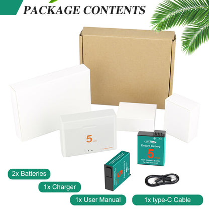 2x Akku+Ladegerät für DJI Osmo Action 5 Pro, Action 4, Action 3