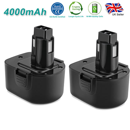 SHENTEC 2er-Pack 4000mAh 12V Ni-MH Akku für Dewalt DE9074 DW9071 DE9501 DE9075 DC981 DW9072