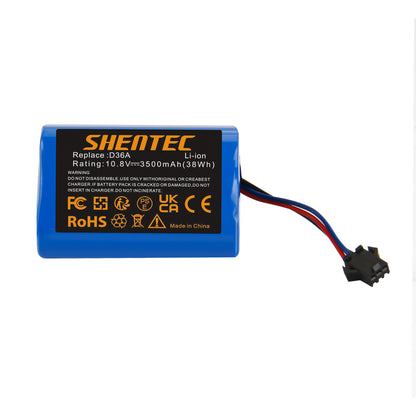 SHENTEC 3.5Ah 10.8V Li-Ion Ersatzakku Für Ecovacs DA60, Darfon ZJ1450, Ecovacs D36A D36B DA60