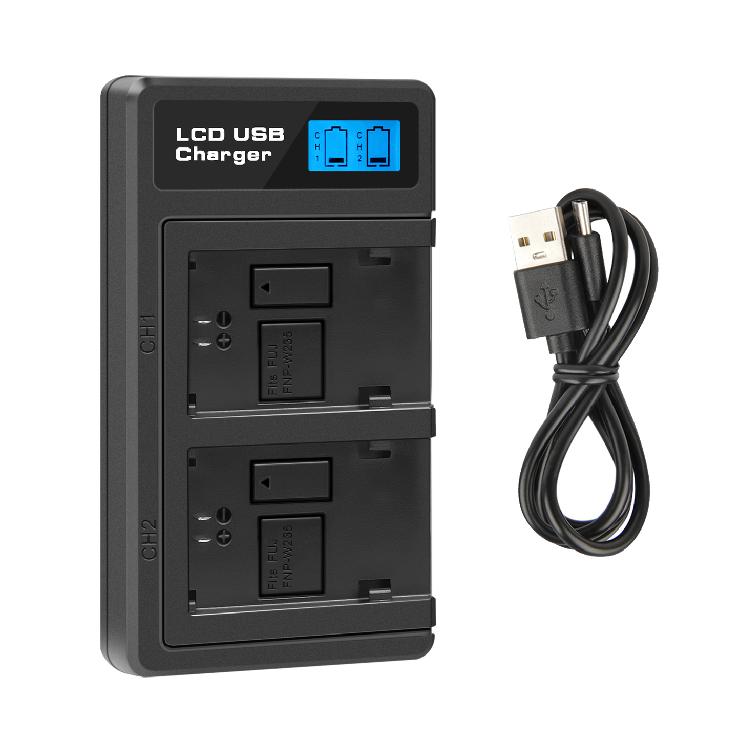 2x NP-W235 Akku + Doppel-Ladegerät für Fujifilm GFX 100S 50S II X-H2S X-T5 XT4 X-T4