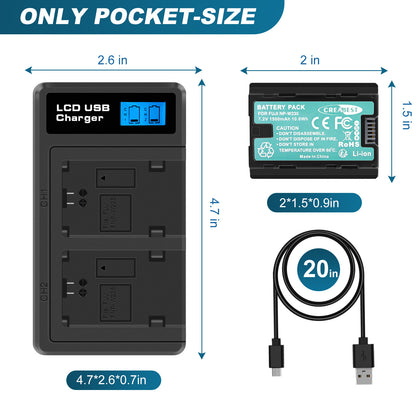 2x NP-W235 Akku + Doppel-Ladegerät für Fujifilm GFX 100S 50S II X-H2S X-T5 XT4 X-T4