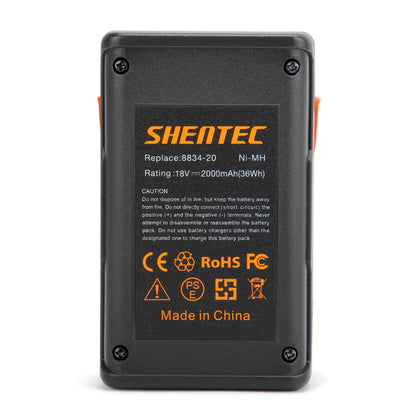 SHENTEC 2x 18V 2AH Ni-MH Akku für Gardena 8834-20 648844 648872 SmallCut 300 EasyCut 42