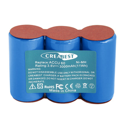SHENTEC 3.6V 3.0Ah Ni-MH-AKKU FÜR GARDENA ACCU 60 ACCU 45 302768 ACCU45 8808 ACCU60 8800