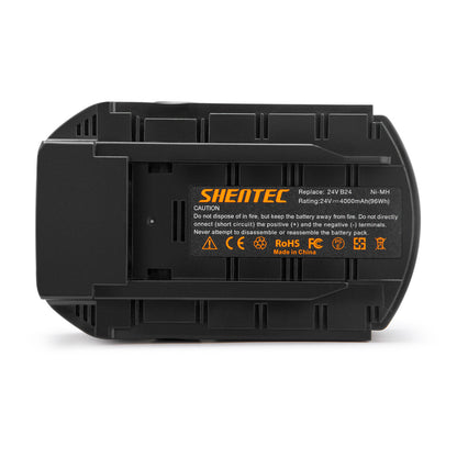 SHENTEC 4000mAh 24V Ni-MH Ersatzakku für HILTI 24V B24, B 24/2.0, B 24/3.0, TE 2-A, WSR 650-A