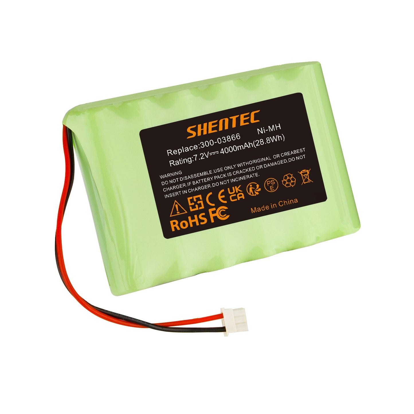 SHENTEC 7.2V 4000mAh Ni-MH-Akku für Honeywell Lynx 5100/5200/5300 300-03866 LCP500-4B